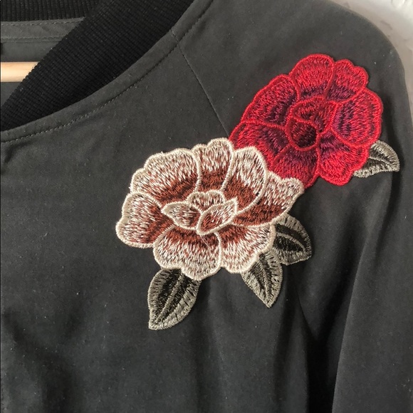 Embroidered floral bomber - Picture 3 of 5